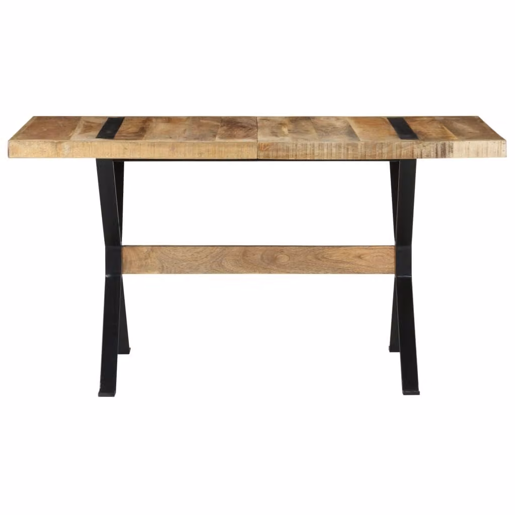 vidaXL Tavolo da pranzo 140x70x76 cm Legno di mango grezzo