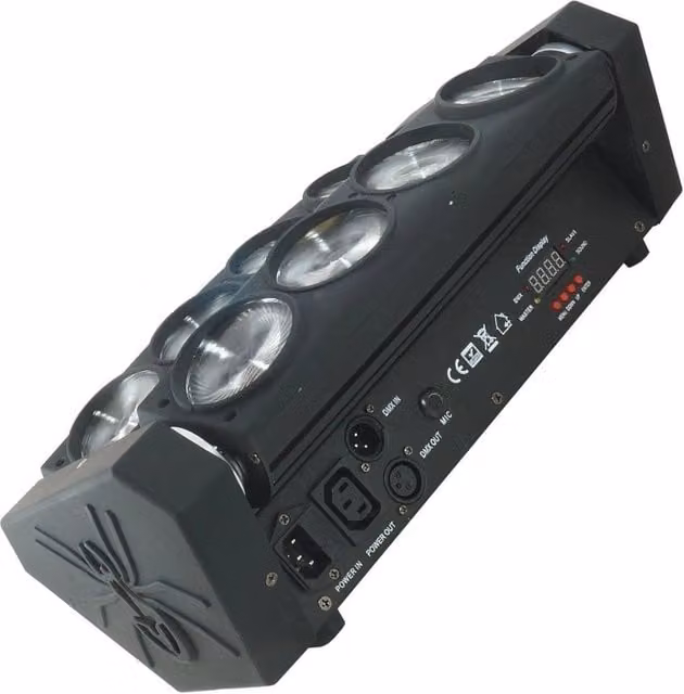 Trade Shop - Faro Led Strobo Rgbw Doppia Colonna Rotante Cree Beam Light Discoteca Dmx512 -