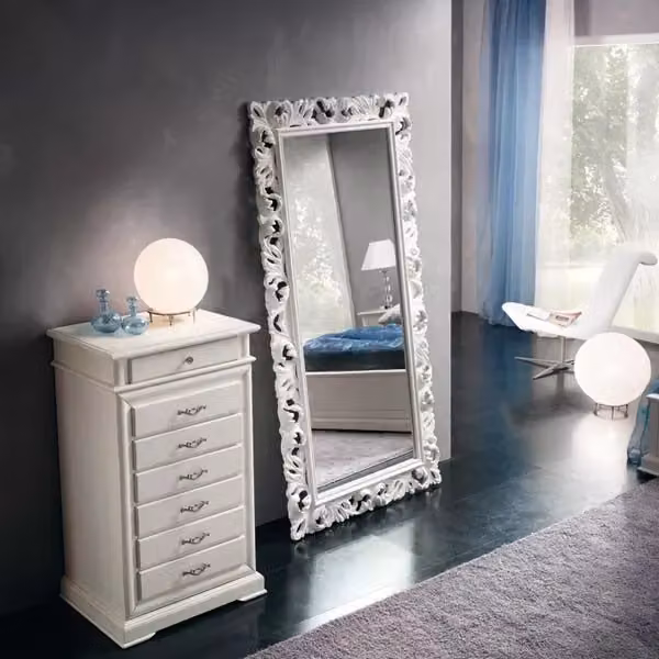 Cassettiera settimanale in legno bianco con 7 cassetti Mobili 2G L/P/H: 71 x 53 x 117 cm – 2