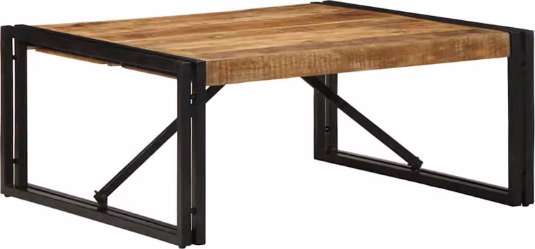 Maison Exclusive - Tavolino 80x80x35 cm, in legno massello di mango grezzo