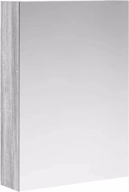 Mobiletto da bagno con specchio e ripiani interni, armadio a muro minimalista Grigio opaco, L 50 x P 14,5 x H 70 cm