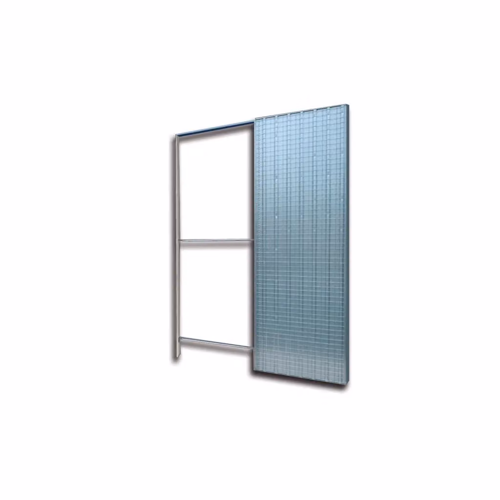 Controtelaio a scomparsa per intonaco Dakiviva in acciaio zincato argento L: 100 cm, H: 210 cm, P: 10,5 cm – 2
