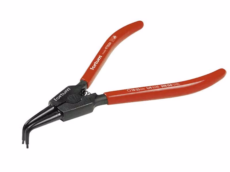 Pinze per anelli di sicurezza Fortum (4770504) Pinze per anelli di sicurezza curvate all'esterno, 140 mm, campo di serraggio 10-25 mm, 61CrV4