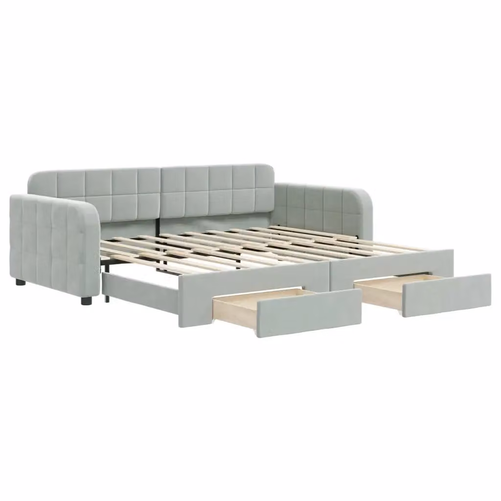 Divano Letto Moderno vidaXL Grigio per Soggiorno e Camera da Letto – 2