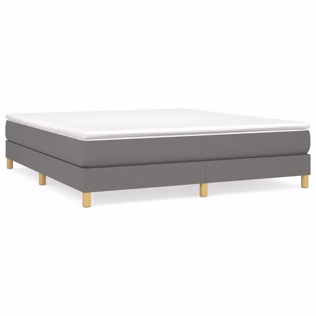 Letto Ibrido con Materasso e Giroletto vidaXL in Tessuto Grigio e Bianco L: 180 cm, P: 200 cm, H: 25 cm – 2