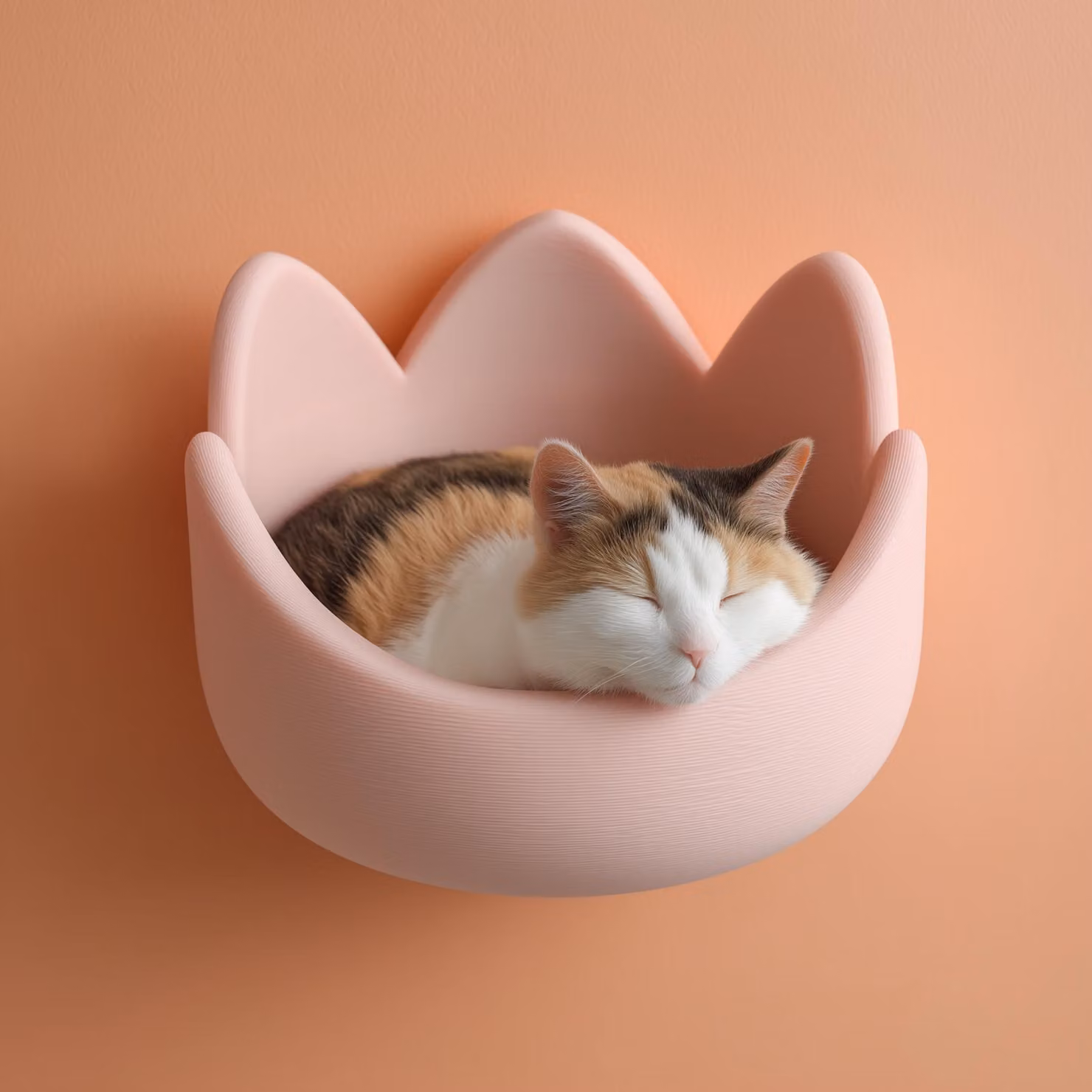 Decords - Lettino a muro per gatti 3D, design "kawaii" a forma di , 60 cm