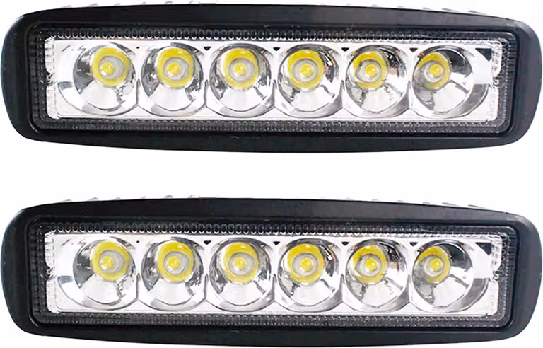 Greenmigo 2X 18W IP67 LED Faro da lavoro Faro supplementare 12V 24V Luce da lavoro LED Offroad Proiettore Riflettore Faro 1800LM