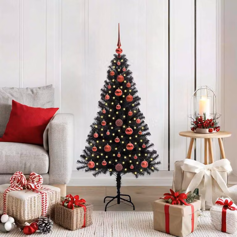 Maison Exclusive - Albero di Natale nero, 120 cm, in PVC