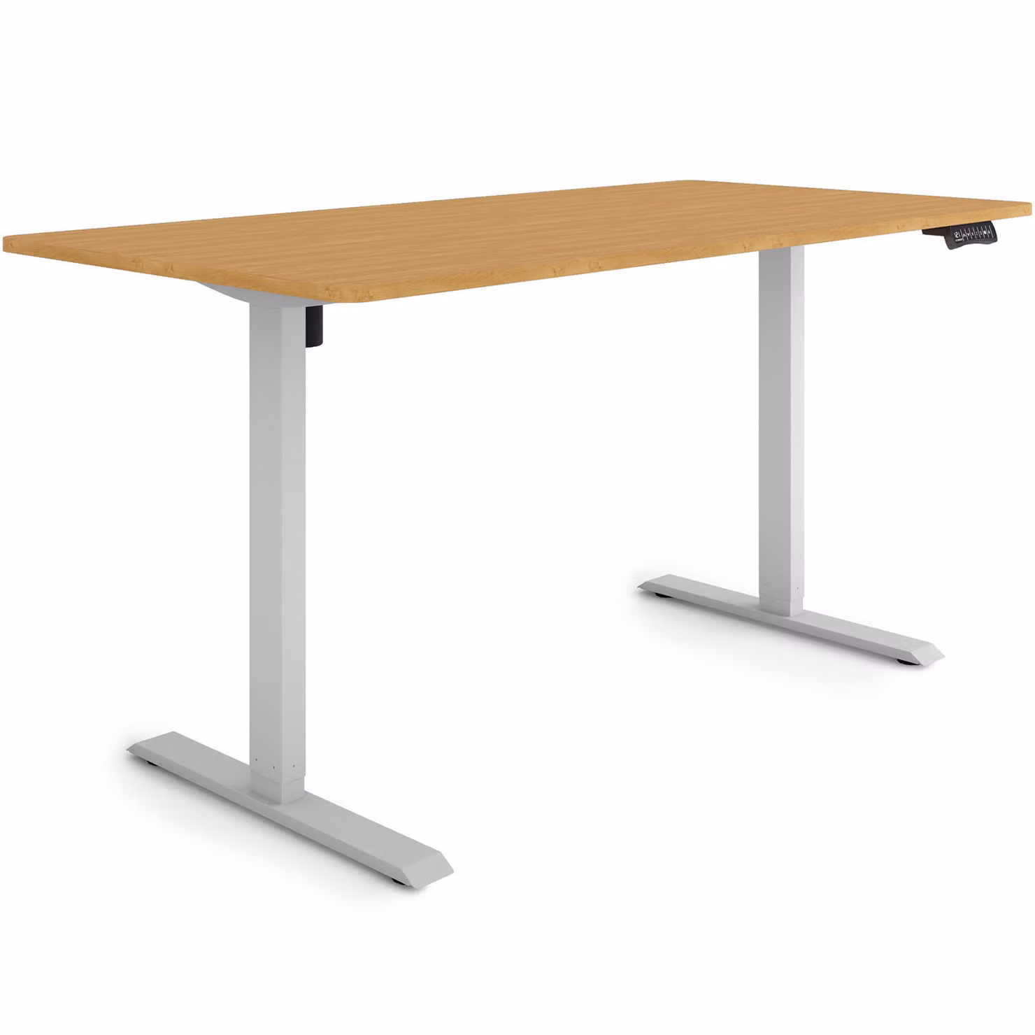 ESMART Germany ETX-121GBA 160 x 80 cm Decorazione in bambù Scrivania ergonomica in piedi/seduta Regolabile elettricamente in altezza in modo continuo 73,5 - 123,5 cm 3x memoria Promemoria attività Avvio/arresto graduale Montaggio rapido
