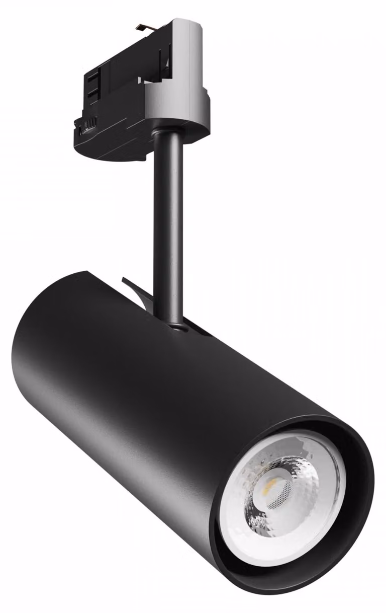 Faretto LED trifase MADARA LIBRA GU10, nero, moderno sistema di binari luminosi