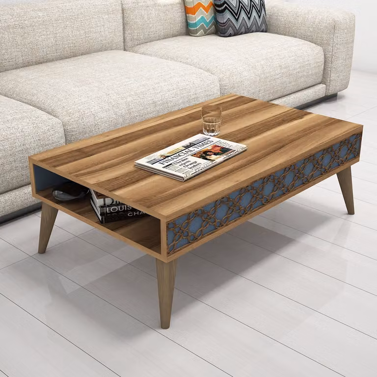 Skye Decor, City - Walnut, Chalcedony, tavolini, noce, 105 x 36,6 x 60 cm