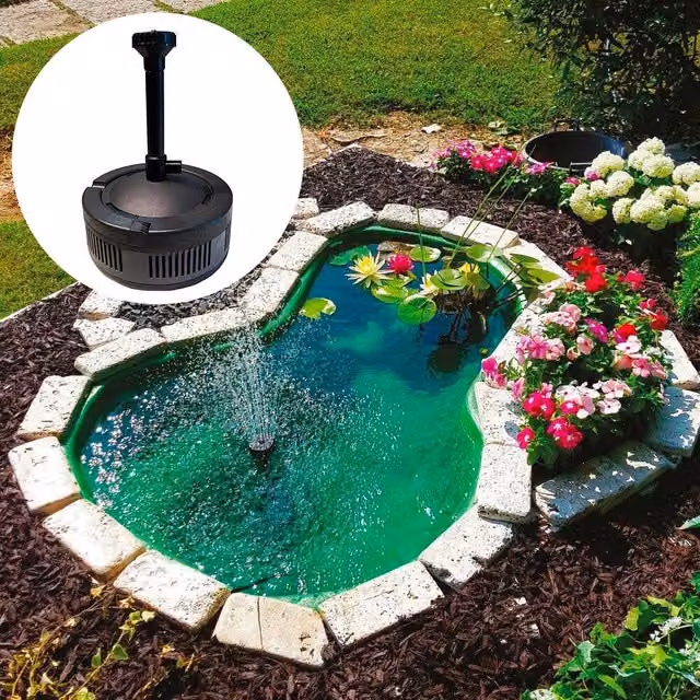 Kit Laghetto Artificiale + Pompa Filtro da Giardino 136x100x34 cm in Polietilene 220 Litri Verde