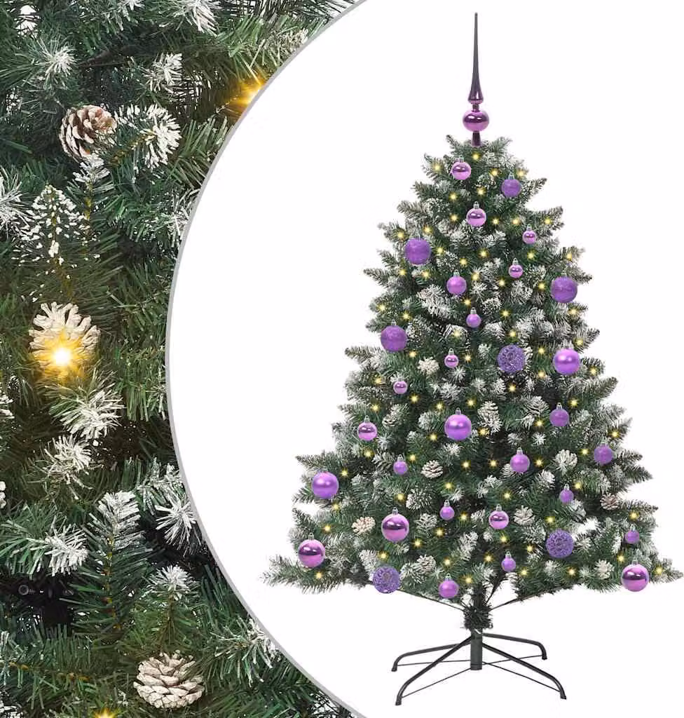 Albero di Natale artificiale con 150 LED Verde 120 cm