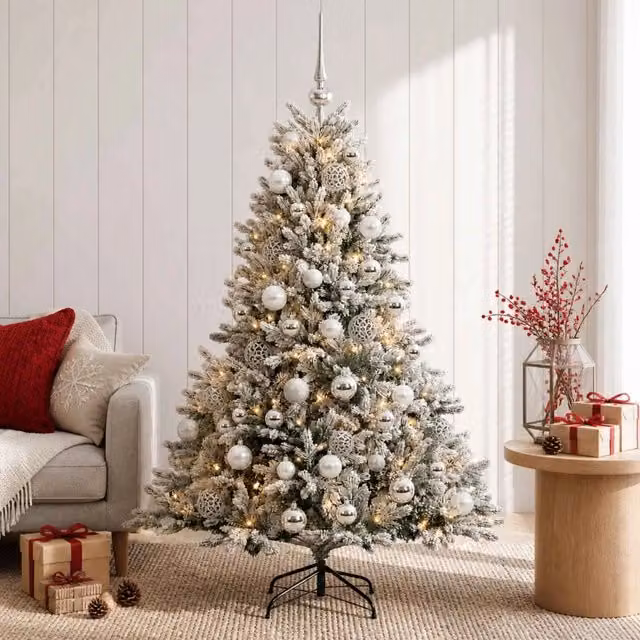 Albero di Natale artificiale con palline 150 cm 150 LED 3465946