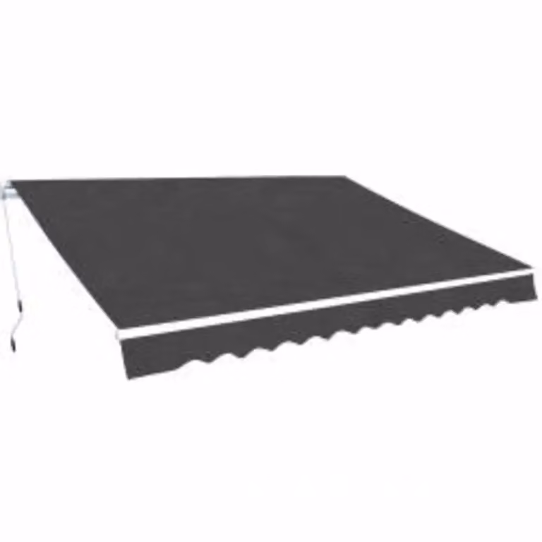 vidaXL Tenda da Sole Pieghevole Manuale con Manovella in Alluminio e Poliestere, Colore Antracite, Larghezza: 600 cm