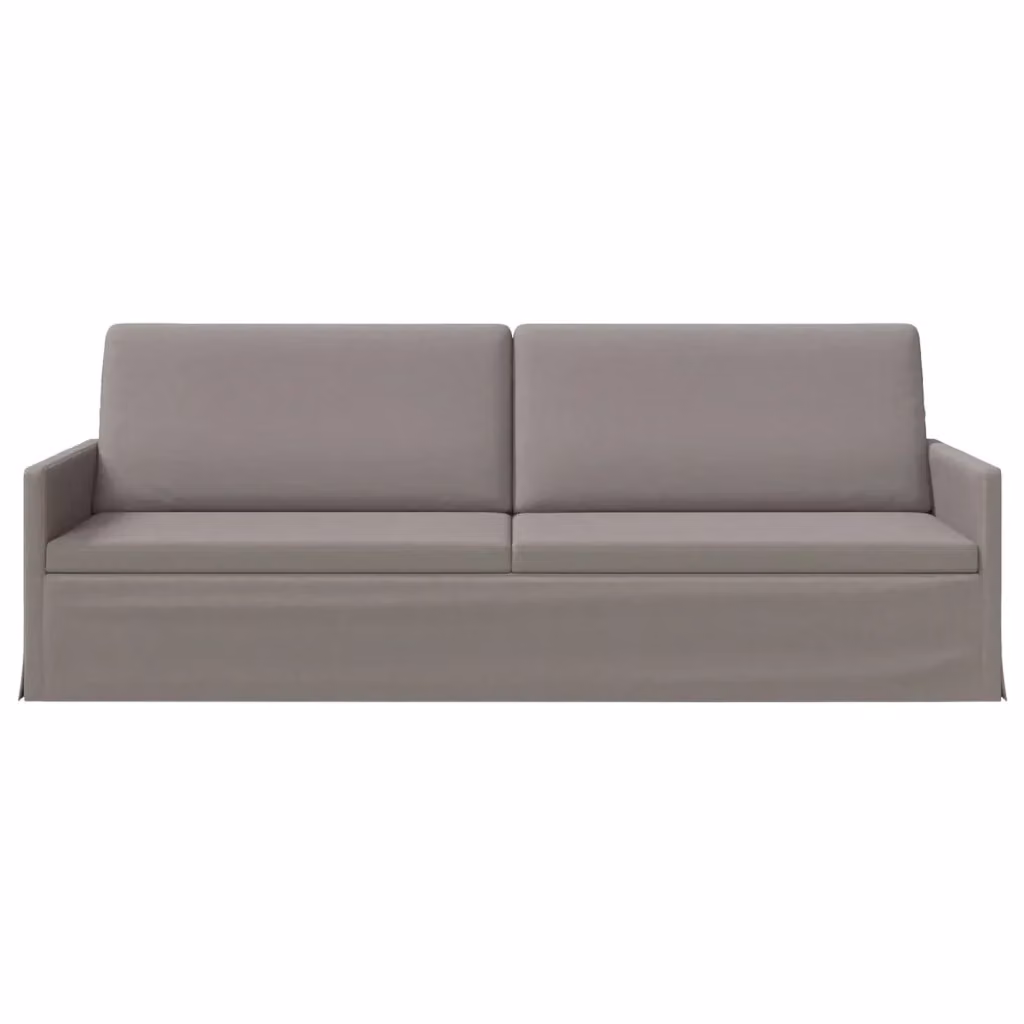 Divano a 3 posti moderno vidaXL in tessuto beige e grigio con struttura in metallo L: 220 cm, P: 81 cm, H: 82 cm – 2
