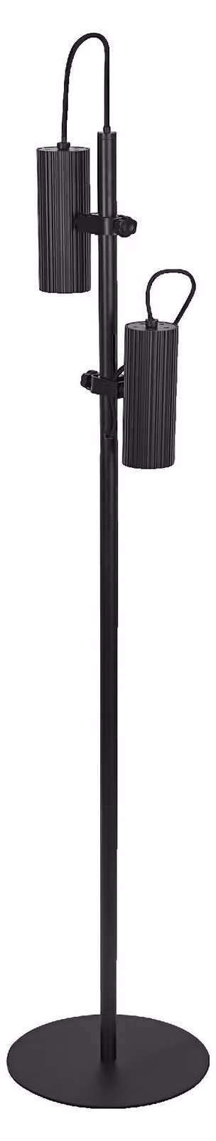 LEDVANCE DECOR Drums, lampada da terra in metallo nero e gesso, con 2 prese GU10, fornisce un'illuminazione moderna, dallo stile minimalista, adatta a qualsiasi ambiente.