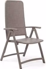Sedia sdraio Nardi Darsena in textilene color tortora e beige per esterno e giardino