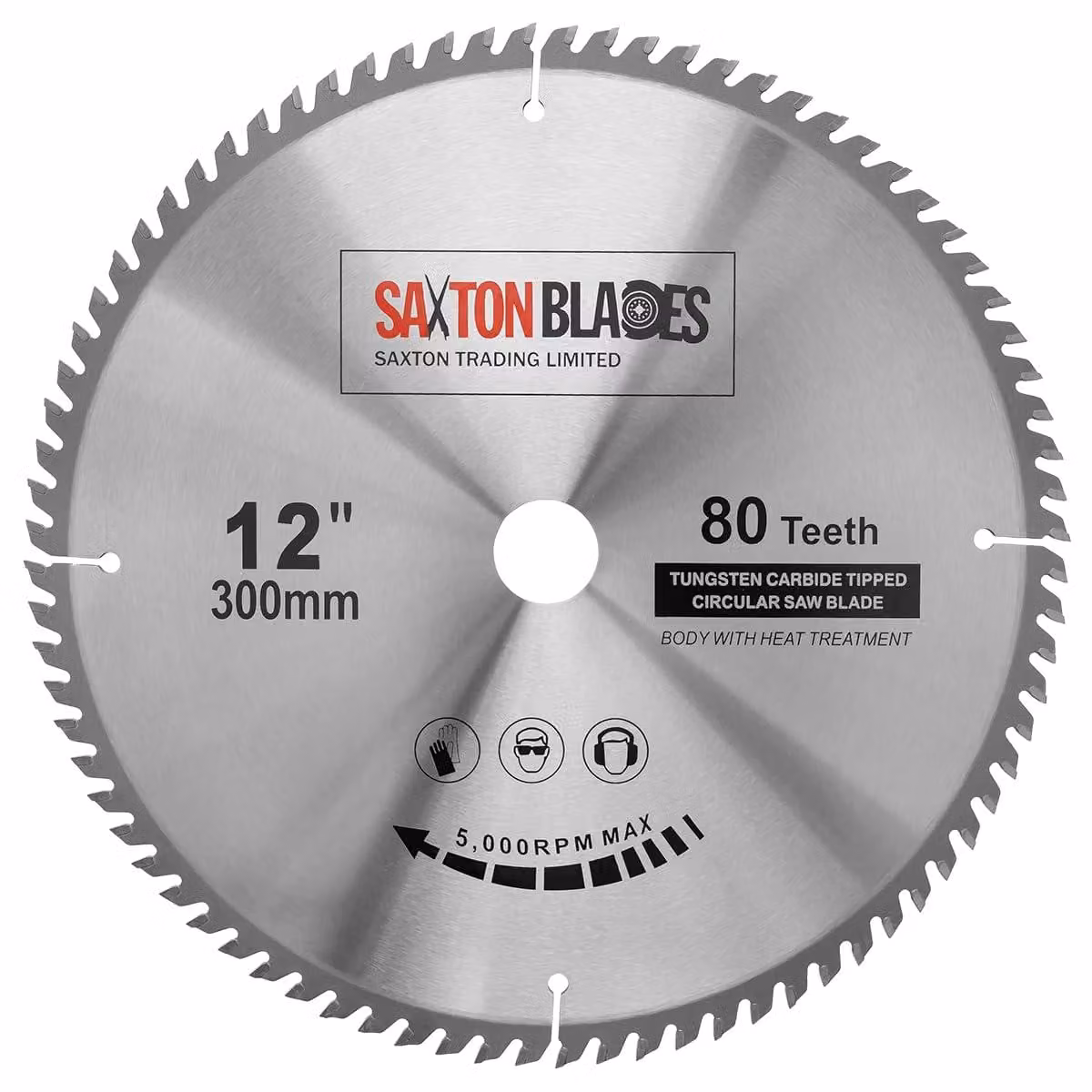 Disco circolare TCT da 300 mm x 30 mm x 80T, adatto per legno tenero e legno duro