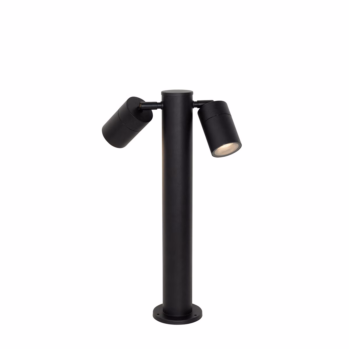 Lampada da esterno a colonna, nera, 45 cm, IP44, orientabile, 2 luci, Duo