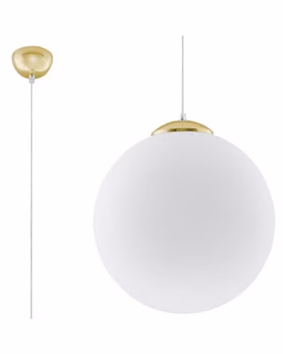 lampada a sospensione 40 UGO oro L: 40, B: 40, H: 80, E27, dimmerabili