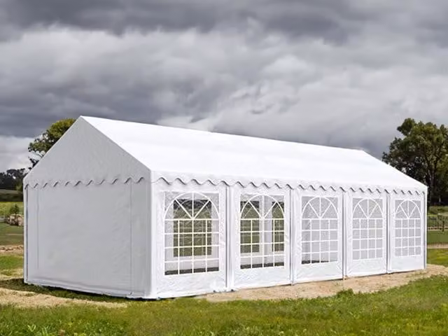 Tenda per eventi, dimensioni 3x10 metri, PVC PREMIUM, 500 g/m², colore bianco