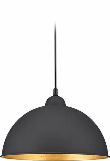 Lampada a sospensione Trio Leuchten Duoline GD Trio in metallo nero e oro