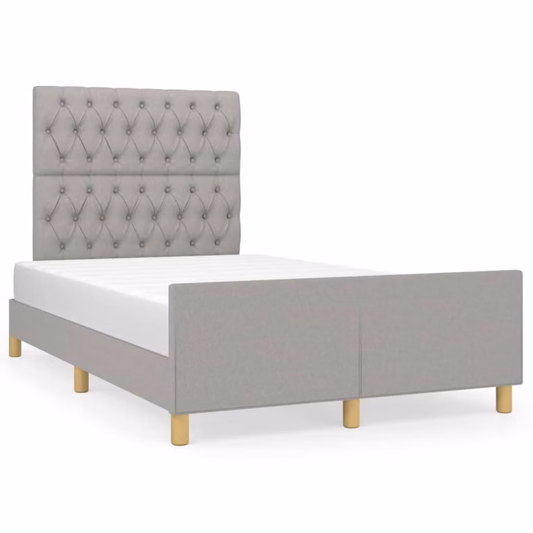 Giroletto senza Materasso Grigio Chiaro 120x200 cm Tessuto