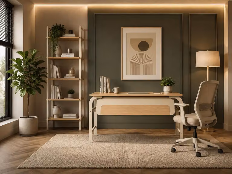Scrivania in legno, design moderno, ideale per l'ufficio domestico
