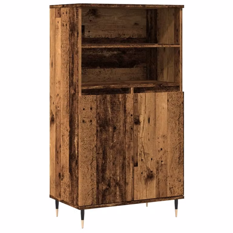 Credenza Legno Antico 60x36x110 cm in Legno Multistrato