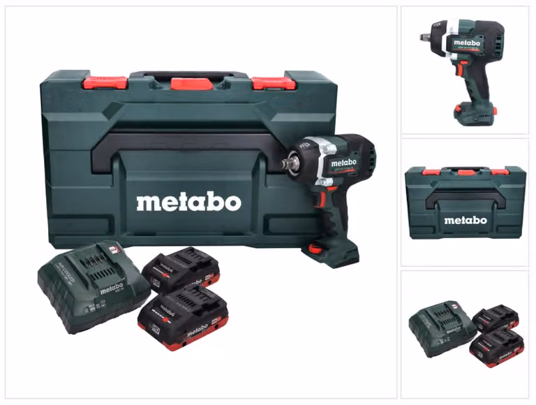 Avvitatore a impatto a batteria Metabo SSW 18 LTX 800 BL 18 V 800 Nm 1/2" Brushless + 2x batteria 4,0 Ah + caricabatteria + metaBOX