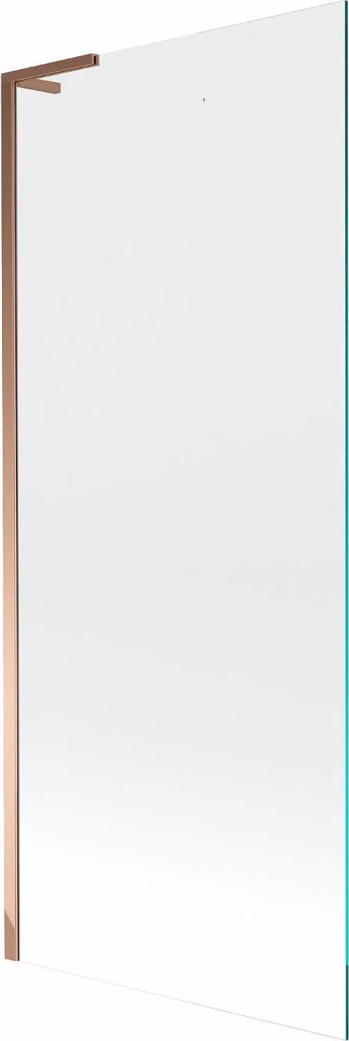 Mexen Next L paratia per vasca da bagno a 1 anta 80 x 150 cm, trasparente, oro rosa - 895-080-000-03-00-60
