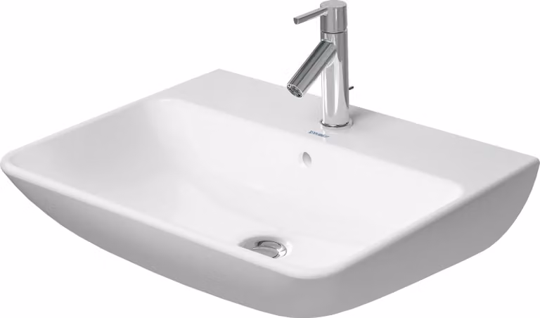 Duravit ME by Starck lavabo, avec trop-plein, avec plage de robinetterie, 1 trou pour robinetterie, 600mm, 2335603200, 2335603200