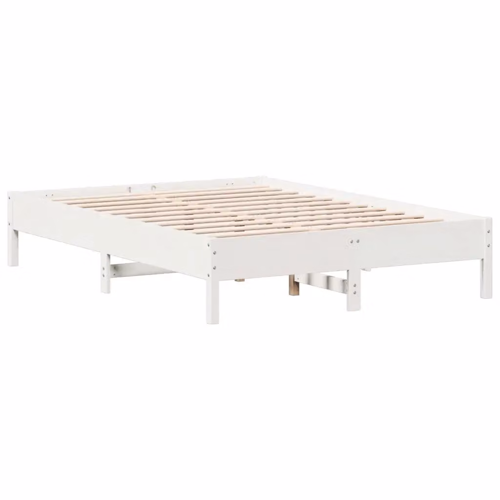 Struttura Letto Design Mania in Legno Massello di Pino Bianco Lacquered L/P/H: 205.5 x 120 x 36.5 cm – 2