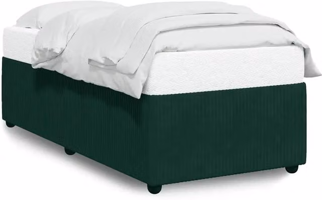 Letto singolo | Letto per adulti | Giroletto senza Materasso Verde Scuro 100x200 cm in Velluto