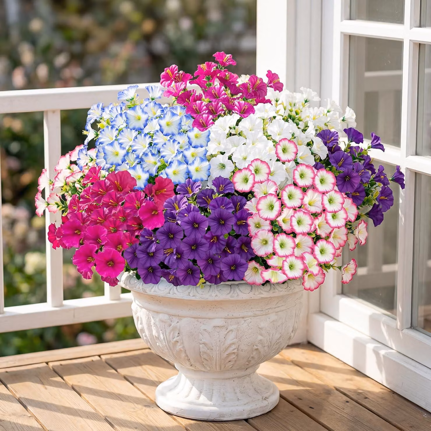 12 fiori artificiali resistenti ai raggi UV, ideali per la decorazione sia interna che esterna