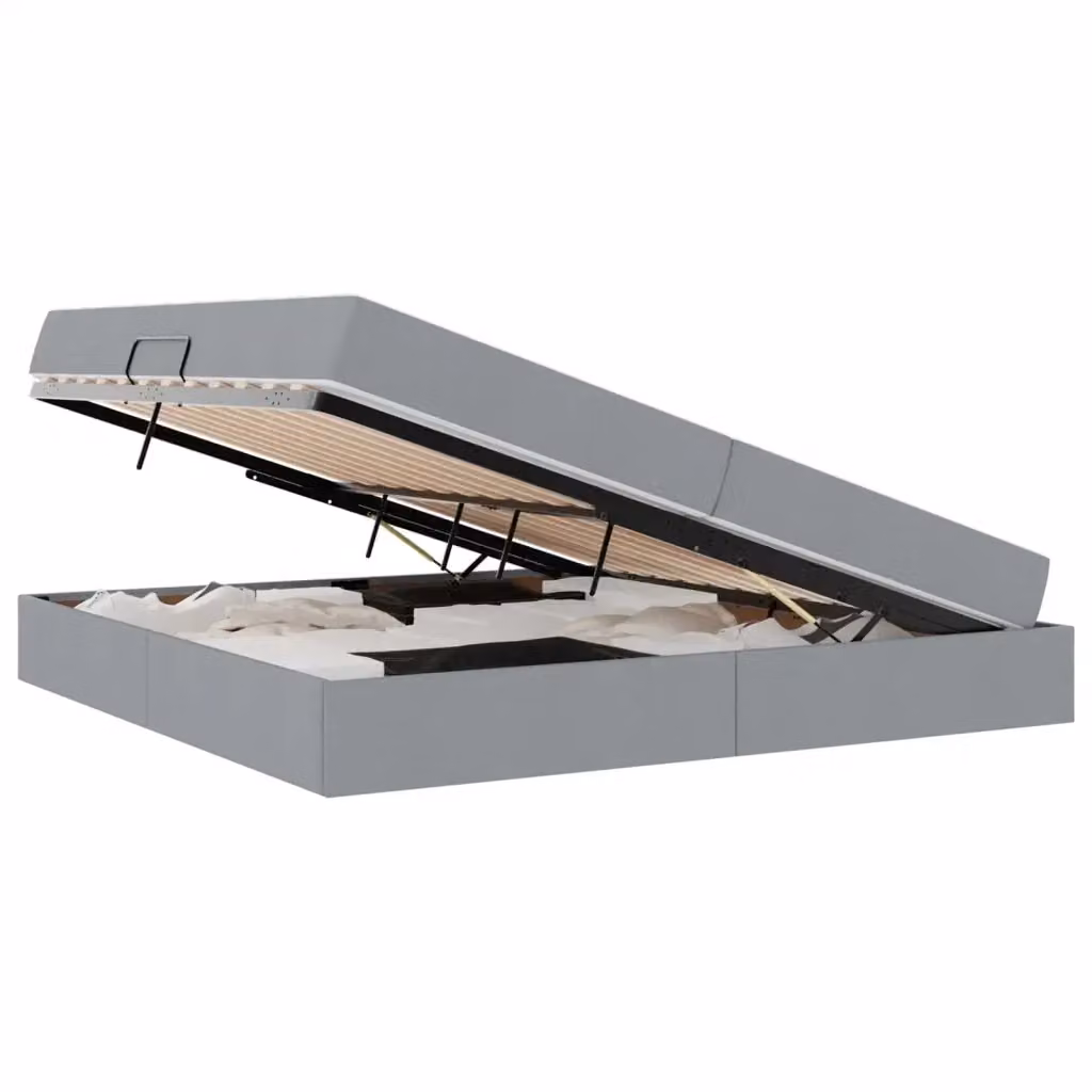 Letto con contenitore e materasso vidaXL Grigio, L/P: 200 x 200 cm – 2