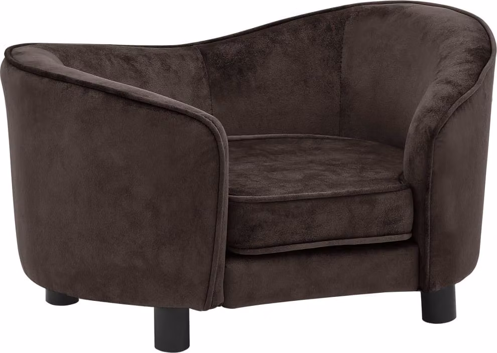 Divano per cani marrone 69x49x40 cm in peluche