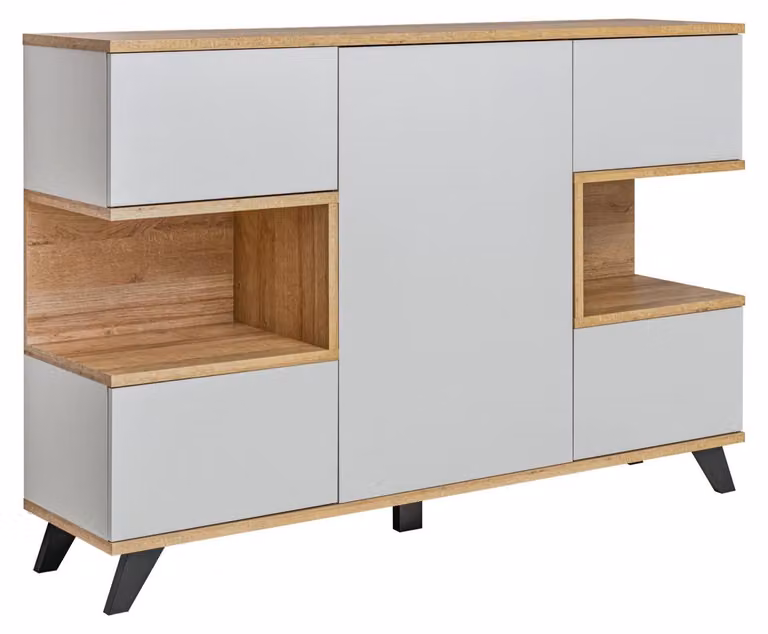 Modern Weiß Kommode Wohnzimmer Luxus Designer Sideboard Möbel Holz