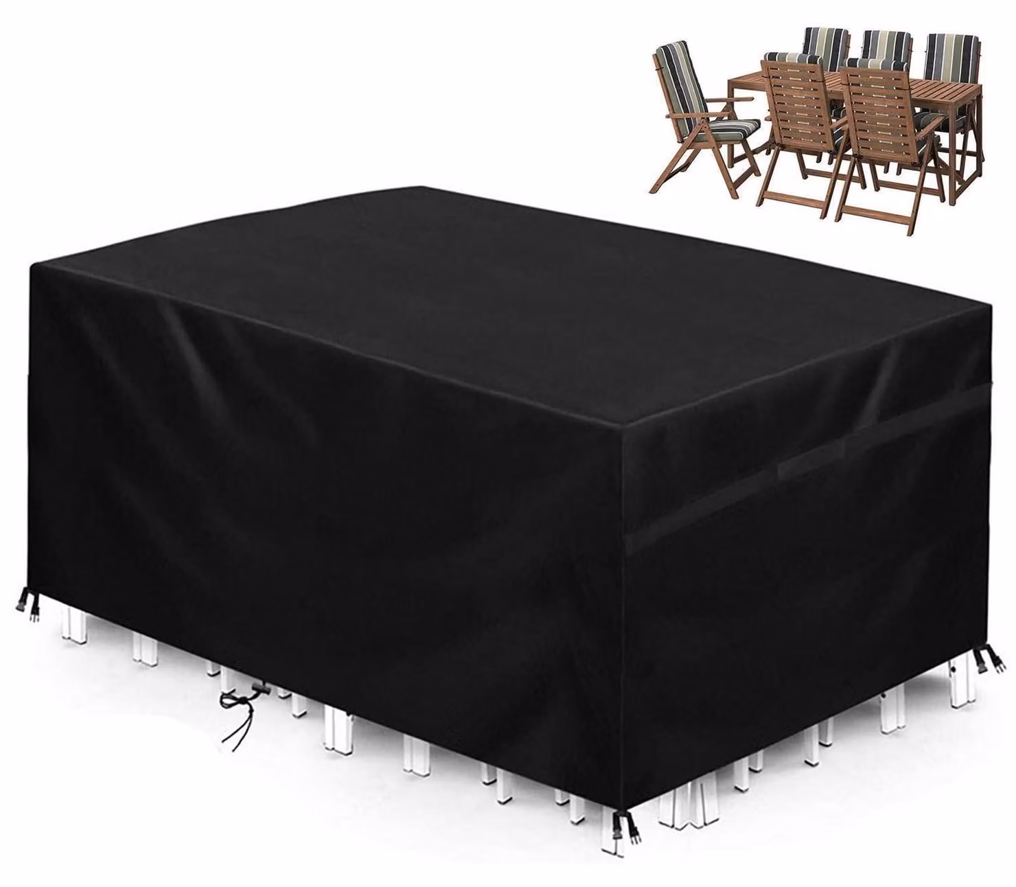 Copertura per mobili da giardino, tessuto Oxford 420D, impermeabile, resistente alle intemperie invernali, protezione UV, dimensioni 200x160x70 cm
