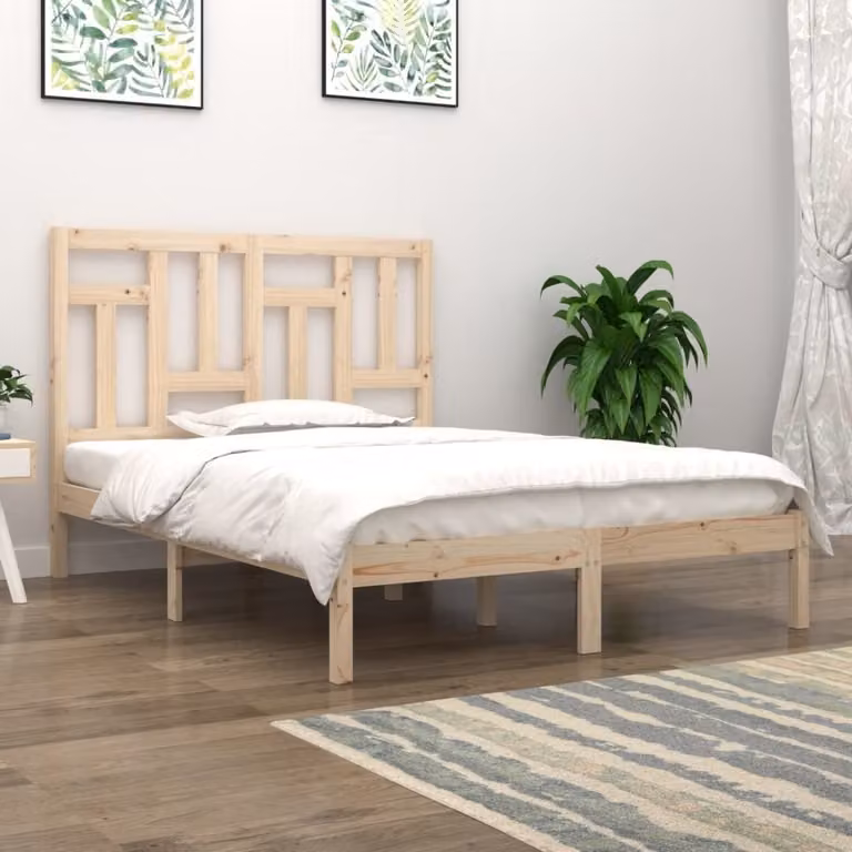 The Living Store Letto in legno massiccio di pino 160x200 cm