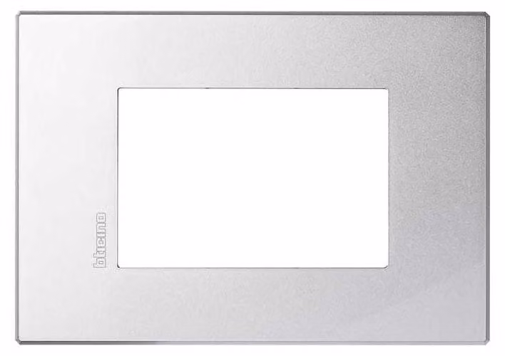 Placca Bticino Axolute air 3 posti metallo tech HW4803HC