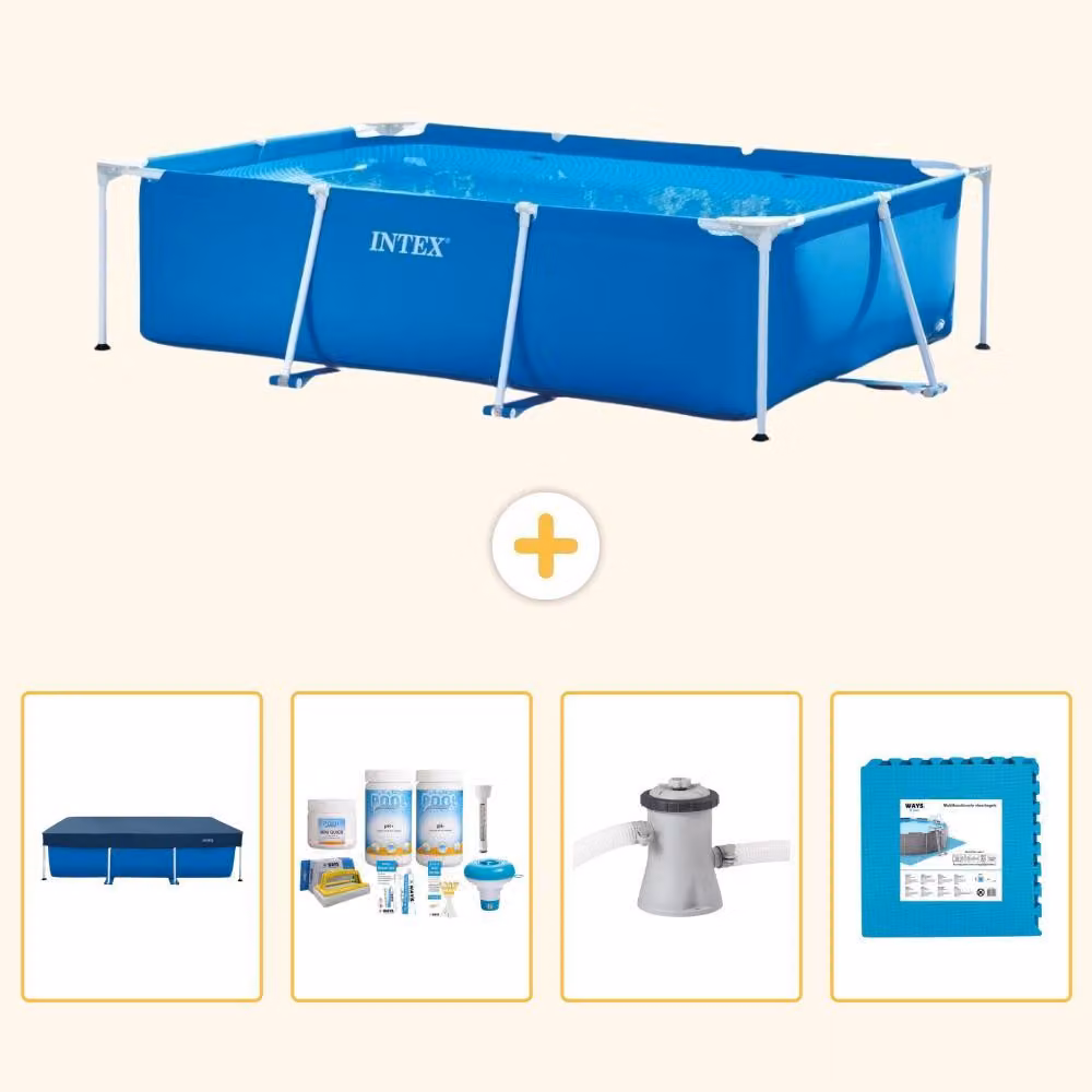 Piscina fuori terra rettangolare - 260x160x65 cm - 5 pezzi - Modello SCB2