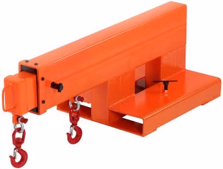 VEVOR Braccio Gru Telescopico per Carrello Elevatore, Capacità 2495 kg, Gru a Braccio Estensibile per Carrello Elevatore con Doppio Gancio, Lunghezza 120-186,7 cm, per Magazzini, Fabbriche e Cantieri