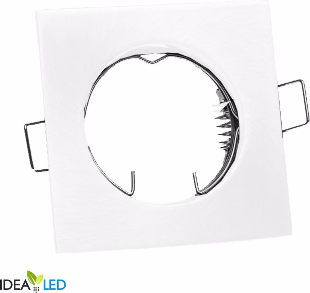 Faretto da incasso IP20 quadrato bianco GU10 ID-1070 Idealed