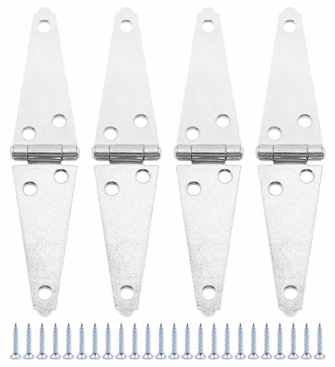 Set di 4 cerniere per porte di casette da giardino - Zincate, 102 mm