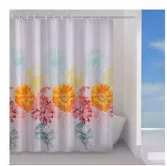 Tenda doccia in tessuto Gedy FRENESIA con motivo floreale multicolor L: 240 cm, H: 200 cm