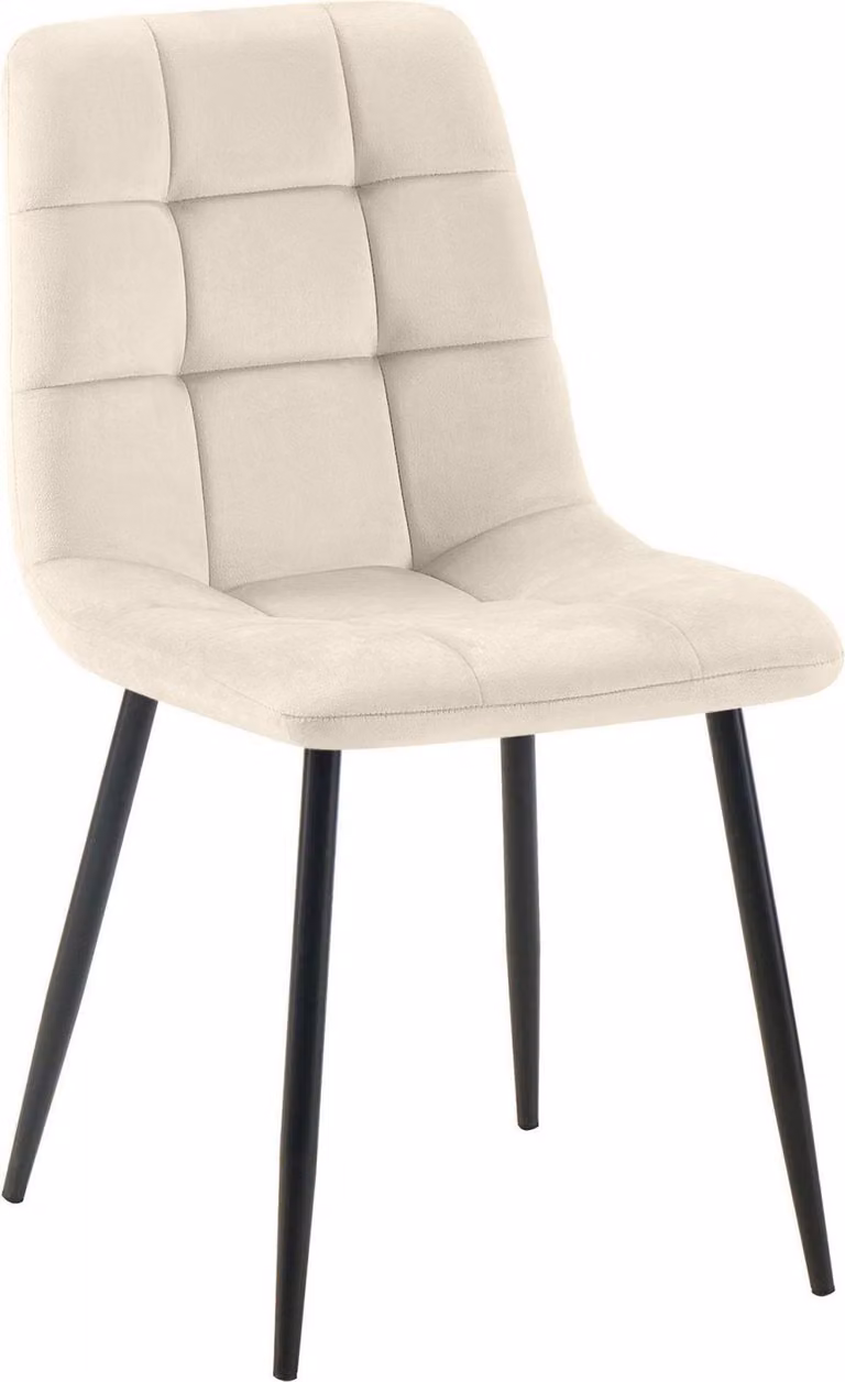 Sedia da pranzo - sedia da pranzo - schienale comodo - facile da mantenere | Materiale: Morbido | Colore: Crema