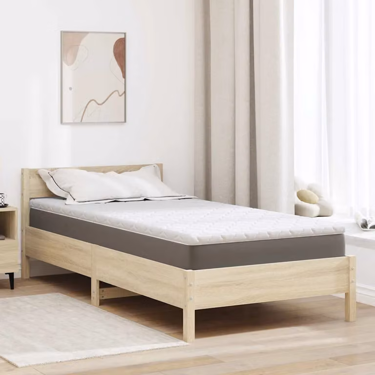 Topper al cocco vidaXL Bianco L 90 x P 200 cm in Tessuto Jacquard