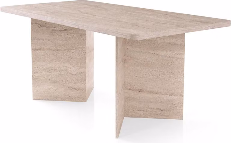 Calicosy - Tavolo da pranzo con piano rettangolare e 2 gambe L180 cm - LOFT
